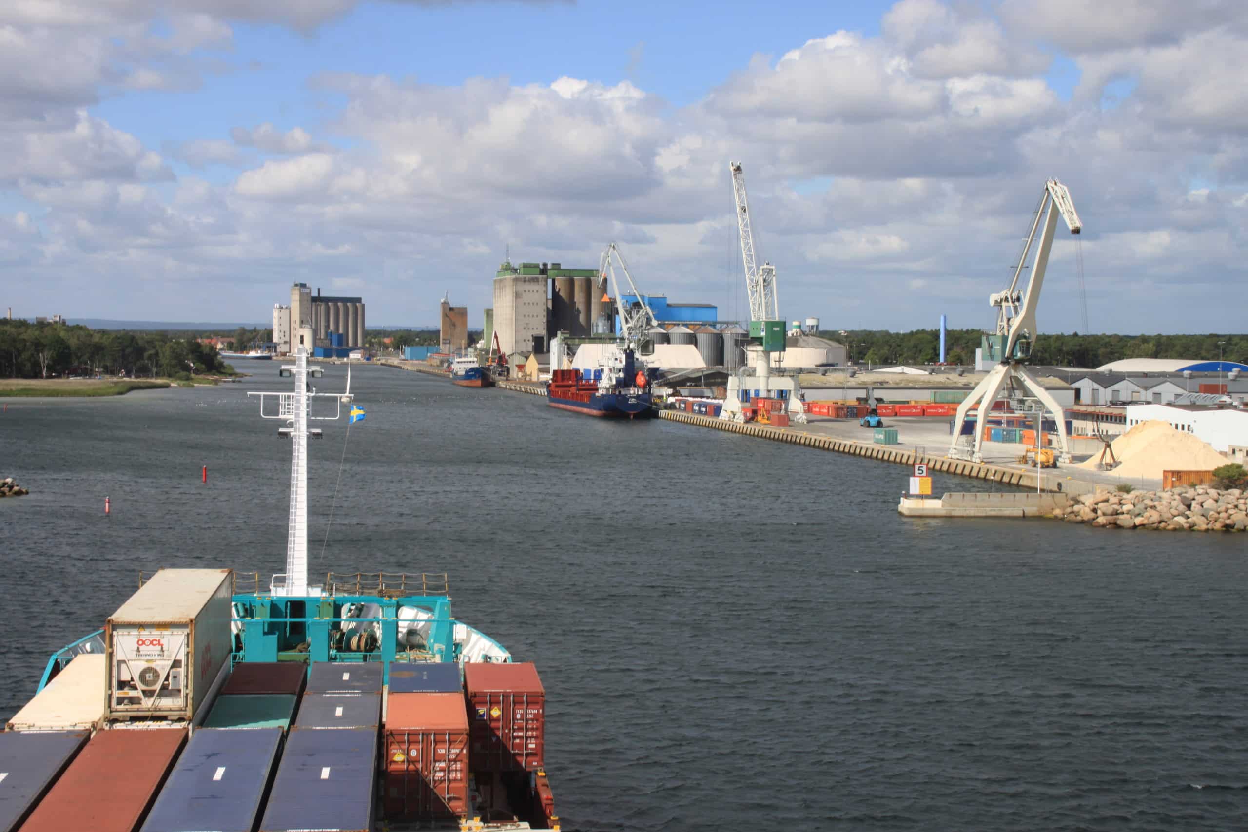 Ahus shipping port in Sweden.
